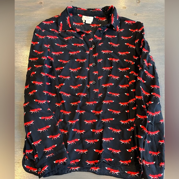 Kate Spade fox print top - Picture 1 of 5